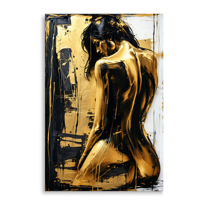 Schwarz und Gold Frauenakt Nr2
