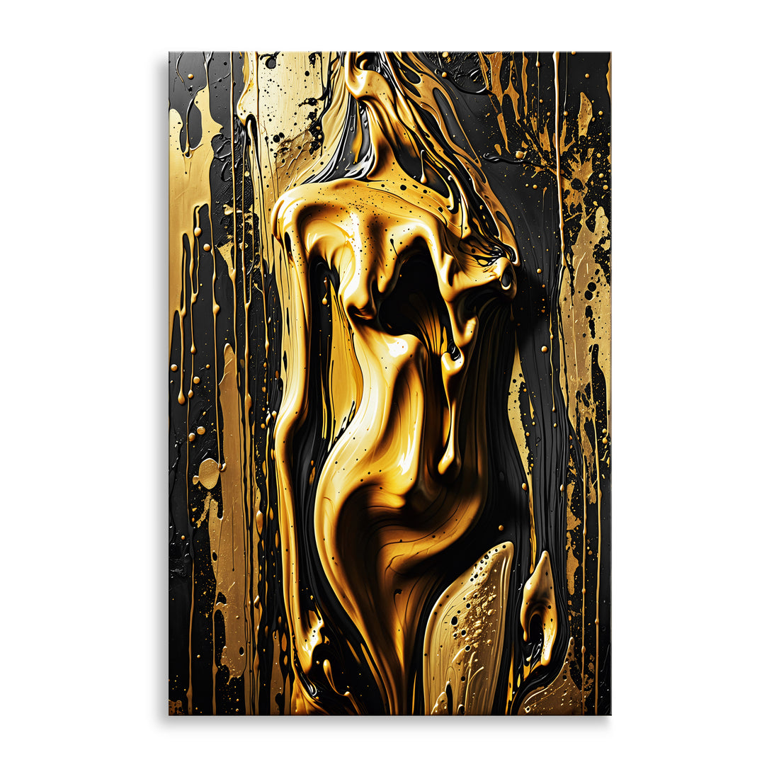 Schwarz und Gold Frauenakt Nr3