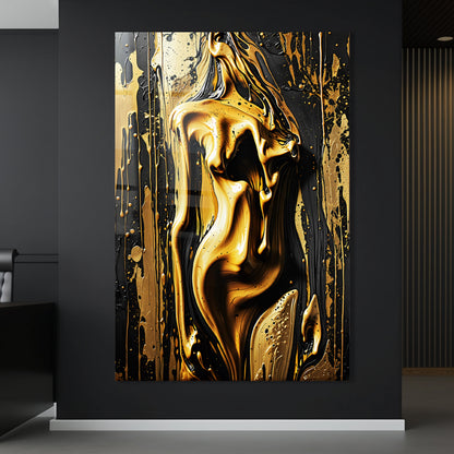 Schwarz und Gold Frauenakt Nr3