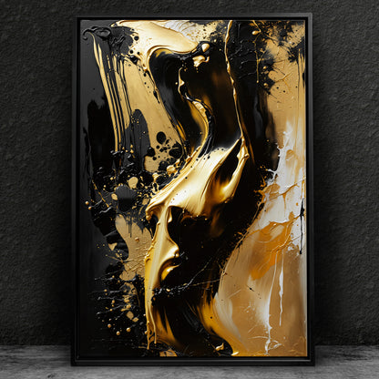 Schwarz und Gold Frauenakt Nr4