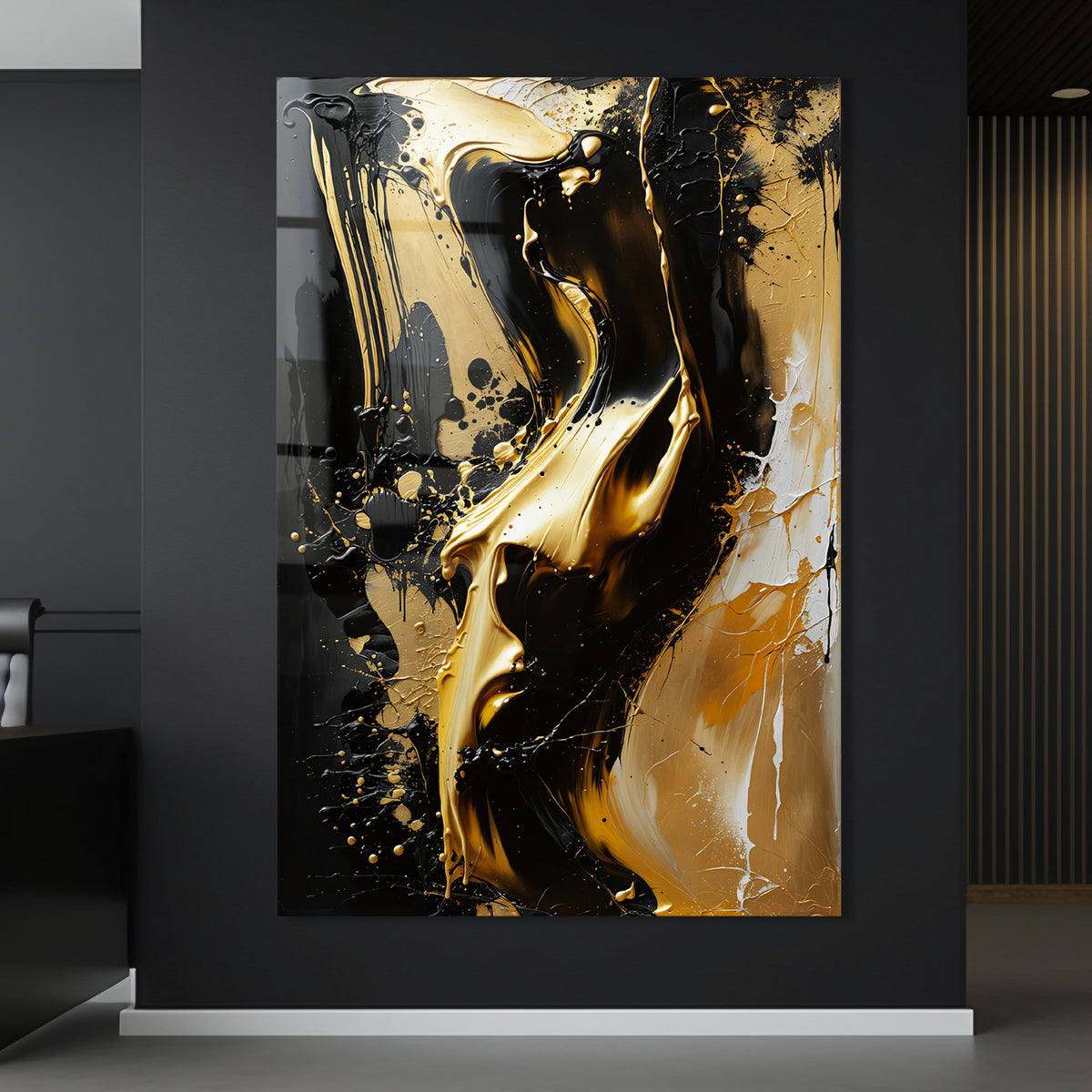 Schwarz und Gold Frauenakt Nr4