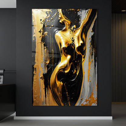 Schwarz und Gold Frauenakt Nr6