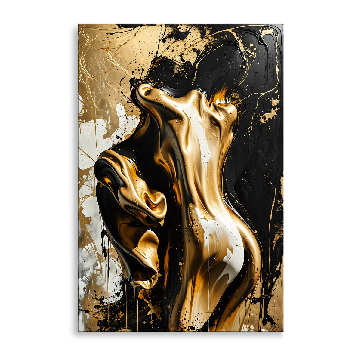 Schwarz und Gold Liebespaar