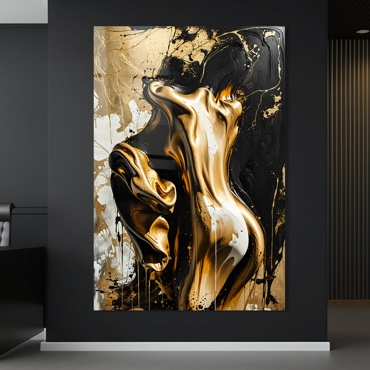 Schwarz und Gold Liebespaar