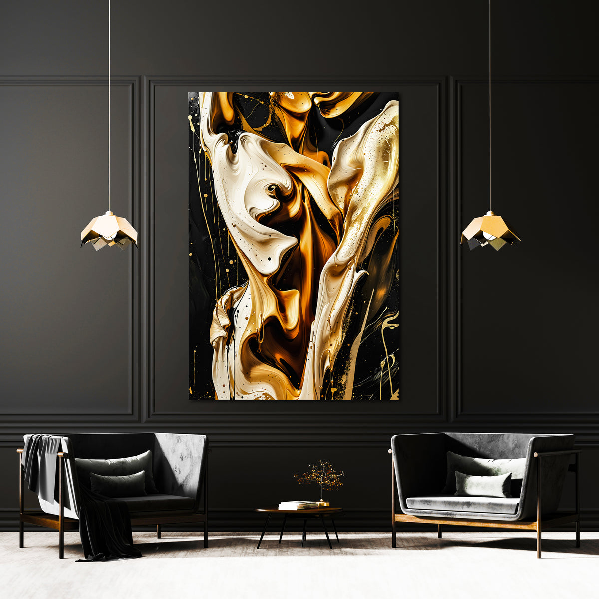 Schwarz und Gold Liebespaar Nr2