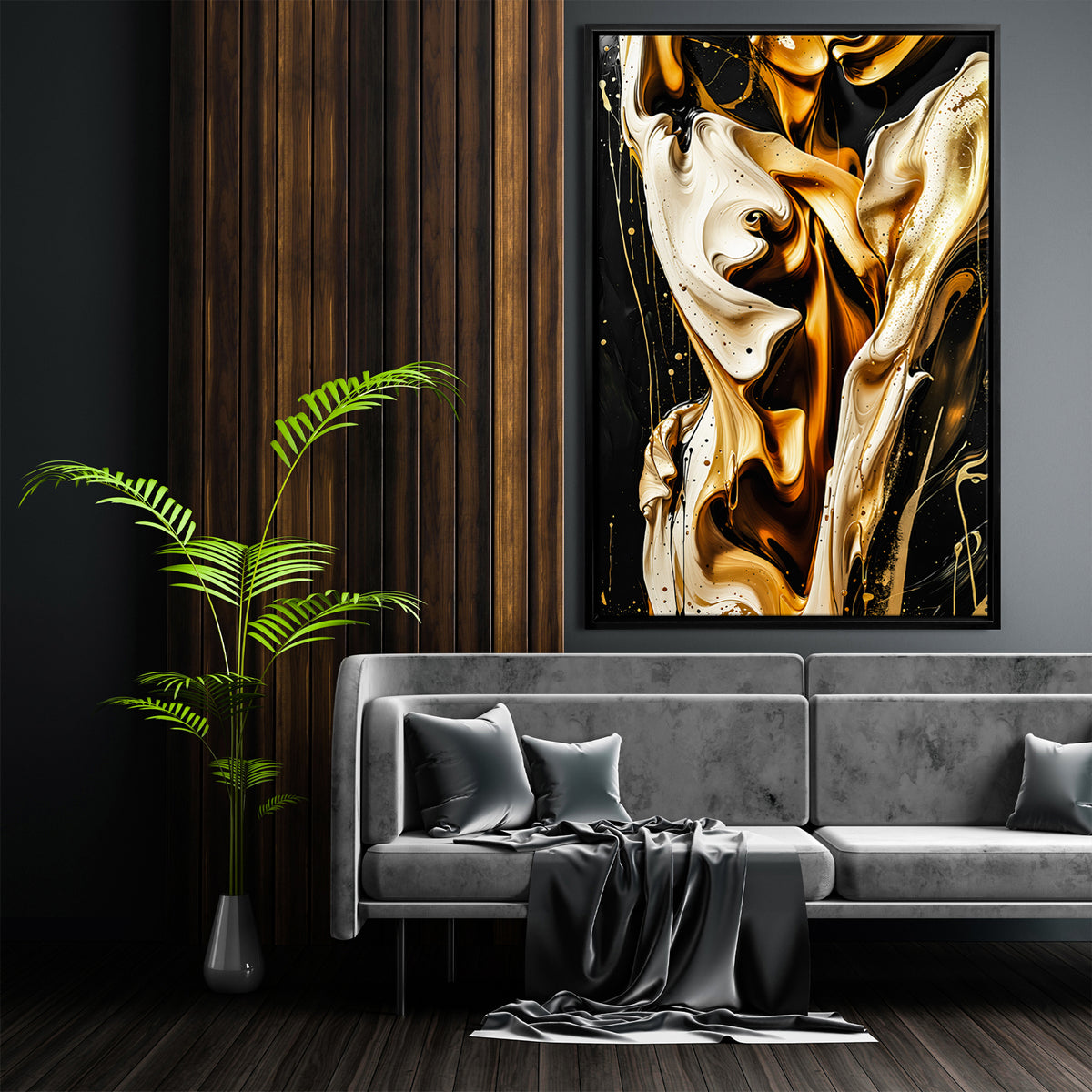 Schwarz und Gold Liebespaar Nr2