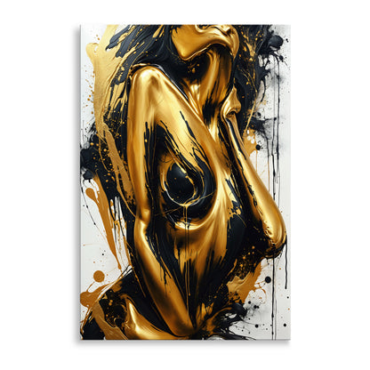 Schwarz und Gold Frauenakt Nr7