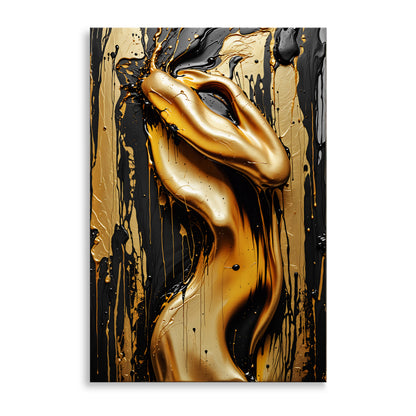Schwarz und Gold Frauenakt Nr8