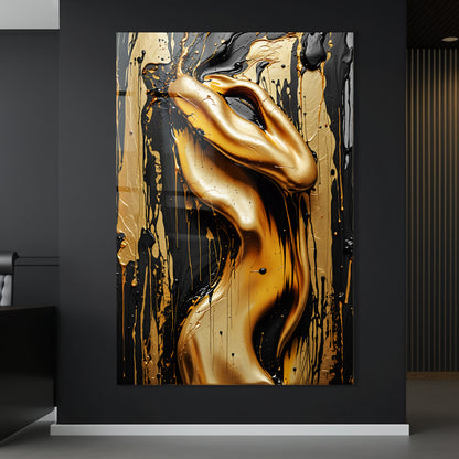 Schwarz und Gold Frauenakt Nr8