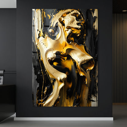 Schwarz und Gold Frauenakt Nr9