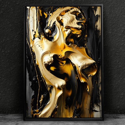 Schwarz und Gold Frauenakt Nr9