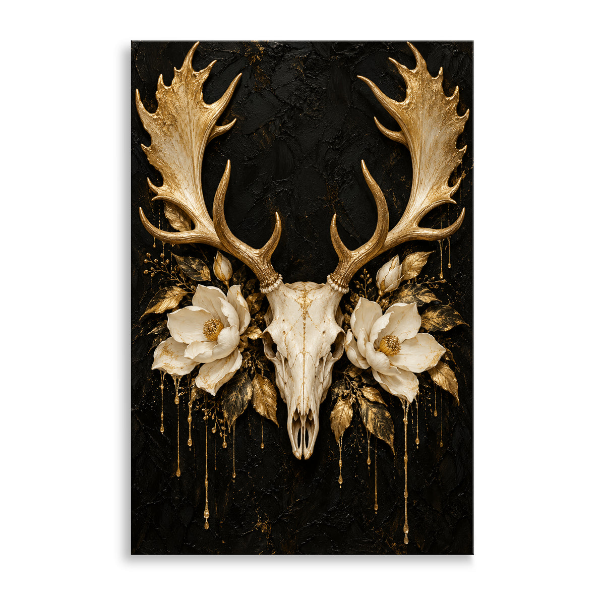 Elchschädel in Gold