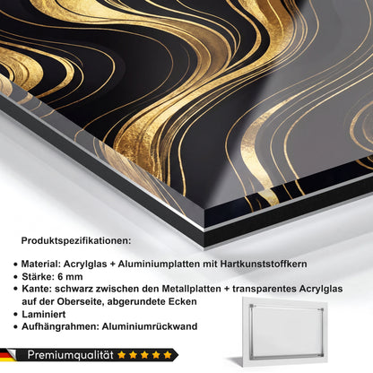 Schwarz und Gold Frauenakt