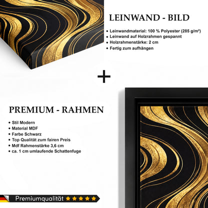Schwarz und Gold Frauenakt