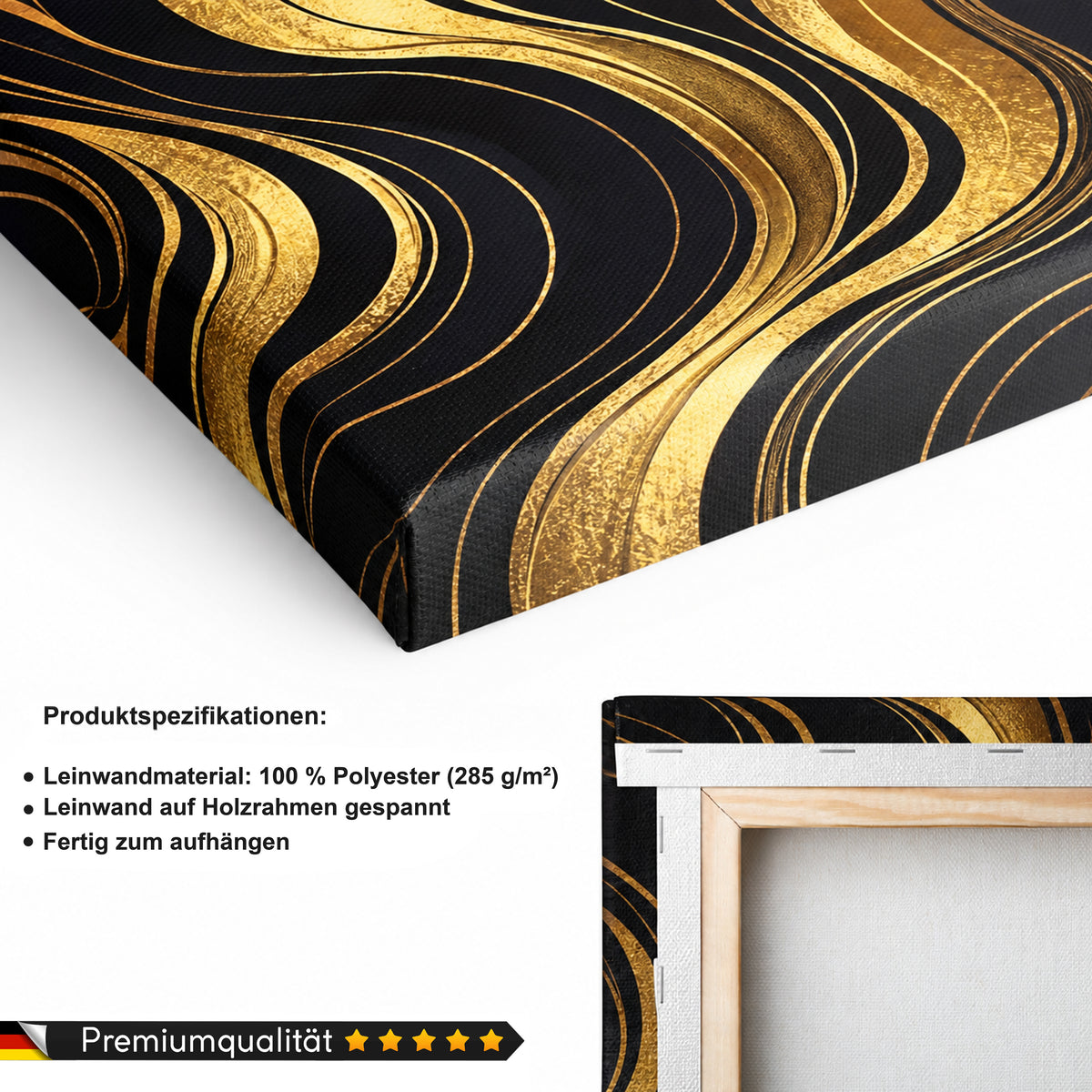 Schwarz und Gold Frauenakt Nr2